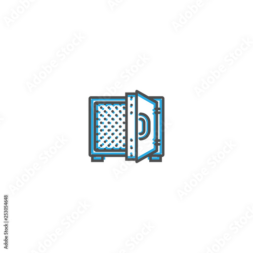 safe box icon line design. Business icon vector illustration