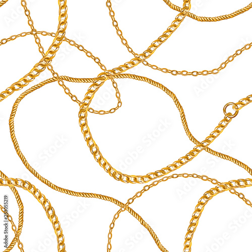 Golden chain glamour seamle...