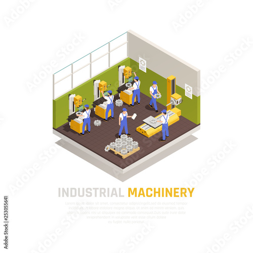 Industrial Machinery  Isometric Concept