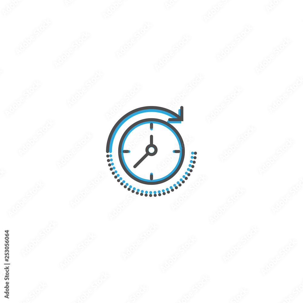 time passing icon line design. Business icon vector illustration time passing icon line design. Business icon vector illustration