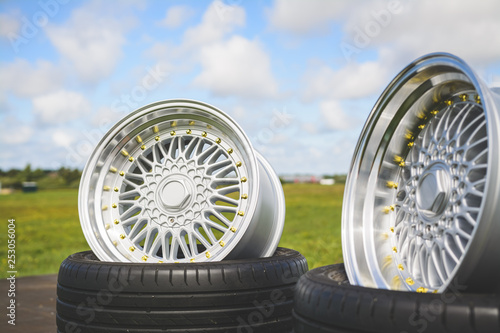 Alloy rims closeup