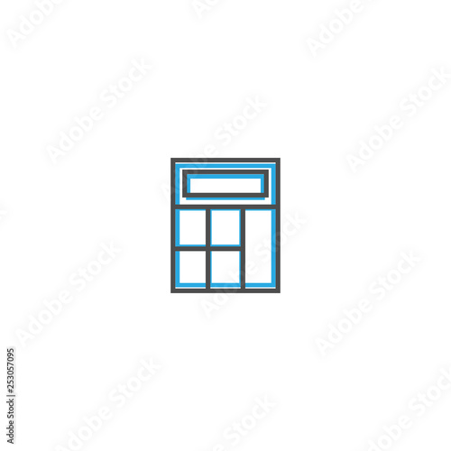 calculator icon line design. Business icon vector illustration