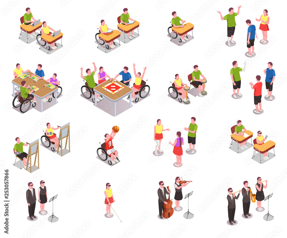 Inclusive Education Icons Set Inclusive Education Icons Set
