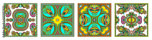 Traditional ornamental floral paisley bandanna
