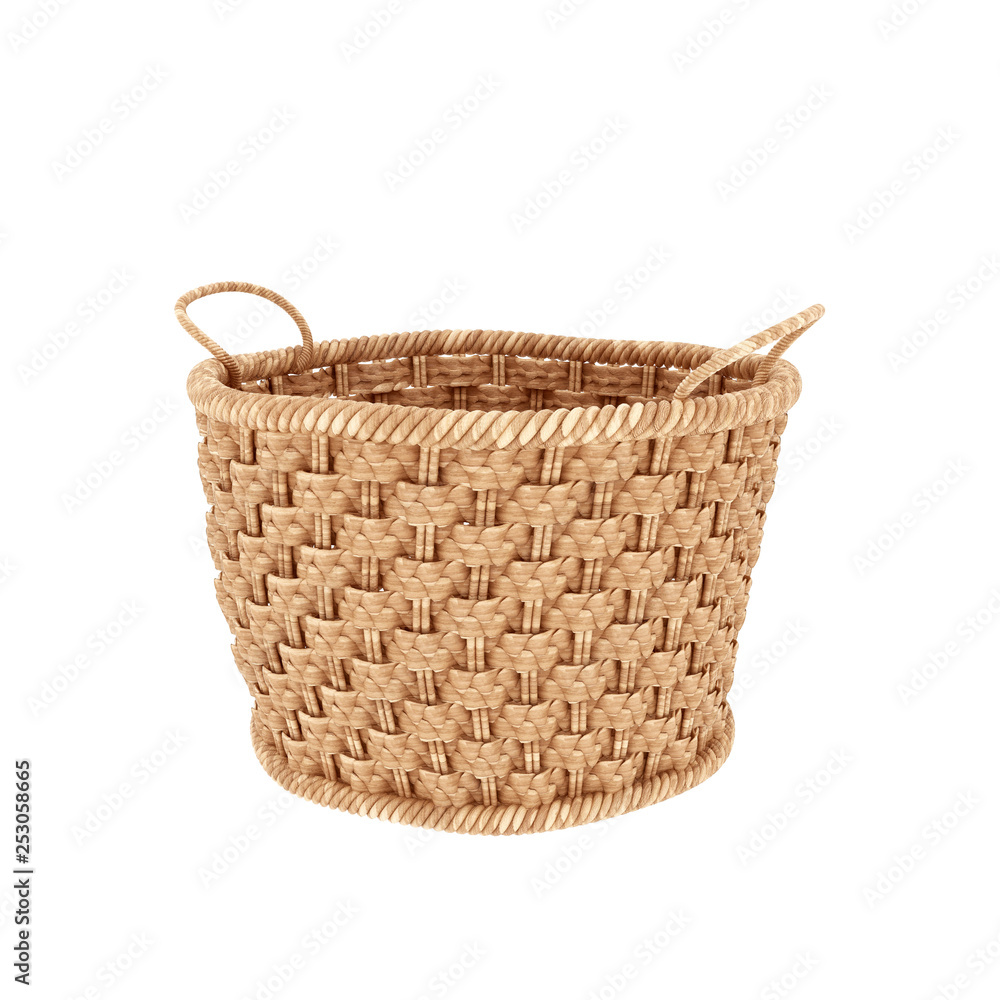 Obraz premium 3d render wicker basket