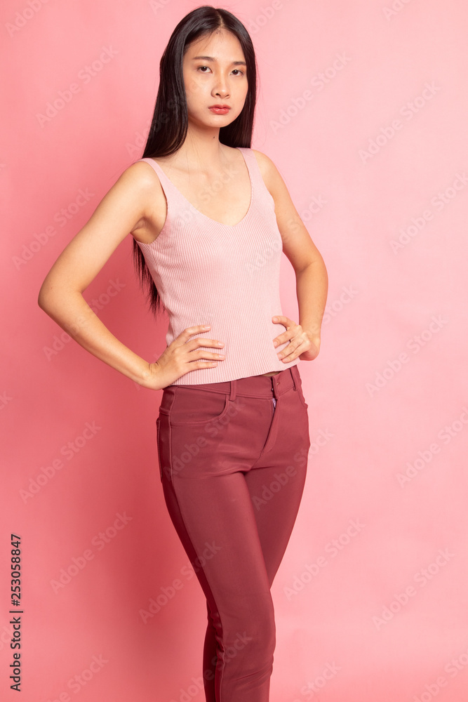 Portrait of beautiful young Asian woman. Portrait of beautiful young Asian woman.