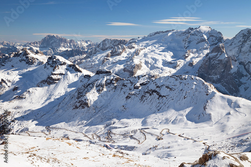 Dolomites, Italy - View from Sass Pordoi, Arabba-Marmolada, Val Di Fassa