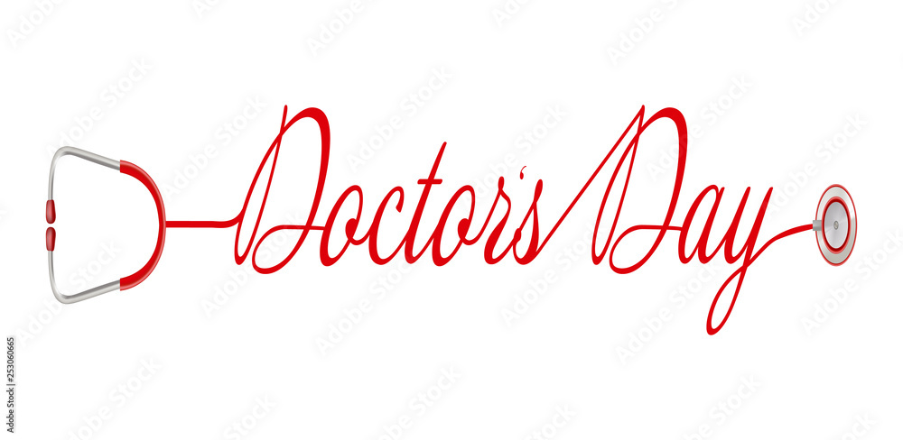National Doctor Day July Logo Illustration Stock Vector by ©brgfx 578434844