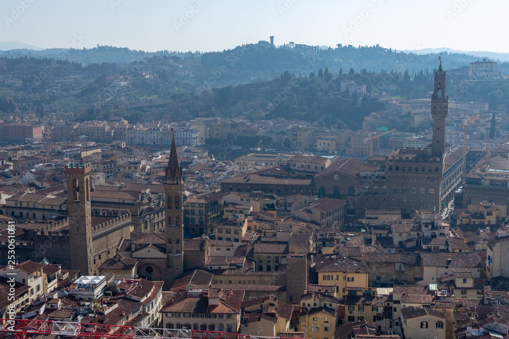 florence,tuscany/Italy 22 february 2019 :view from the top of the cathethal chapel