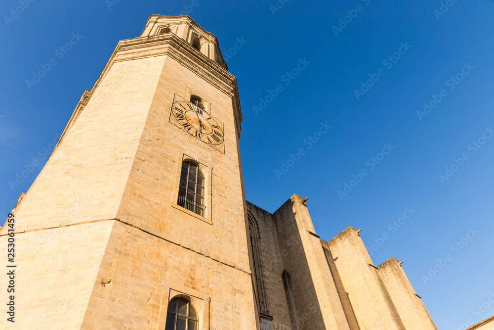 Santa Maria cathedral. Gerona, Costa Brava, Catalonia, Spain.