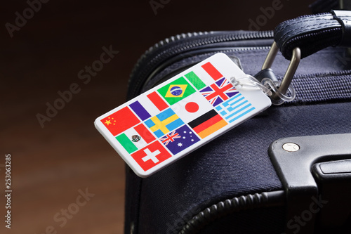 Global Foreign Countries Luggage Tag Travel Concept photo