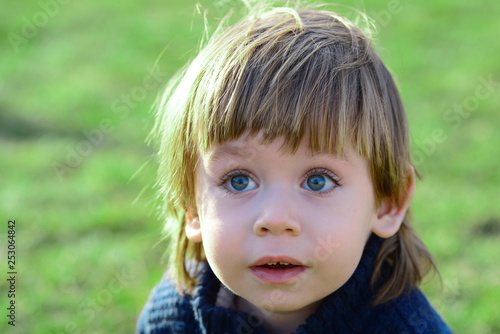 beautiful blue eyed kid
