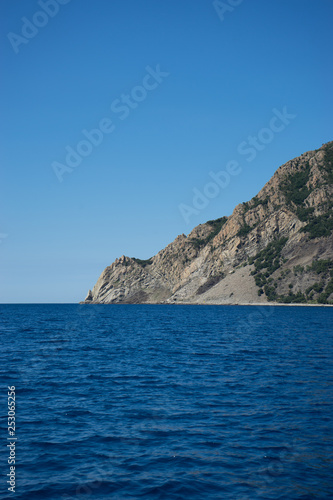 Italy  Cinque Terre  Monterosso  Monterosso al Mare  SCENIC VIEW OF SEA AGAINST CLEAR BLUE SKY