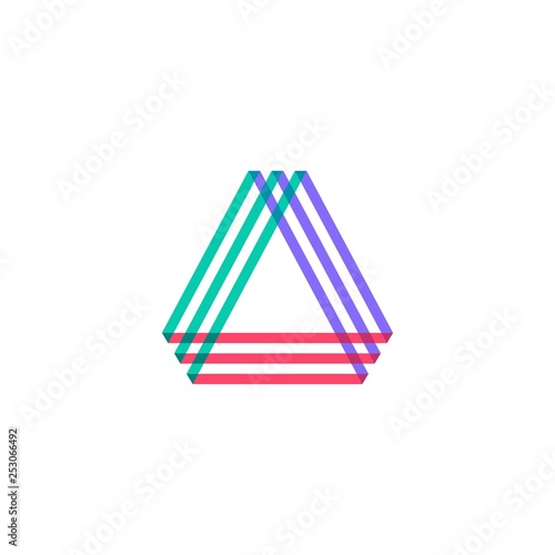 A letter triangle logo vector icon illustration