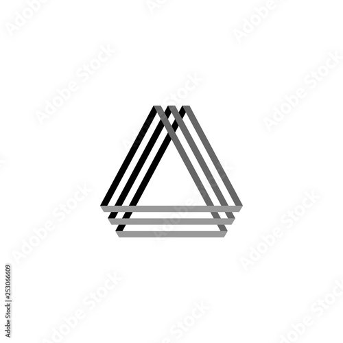 A letter triangle logo vector icon illustration