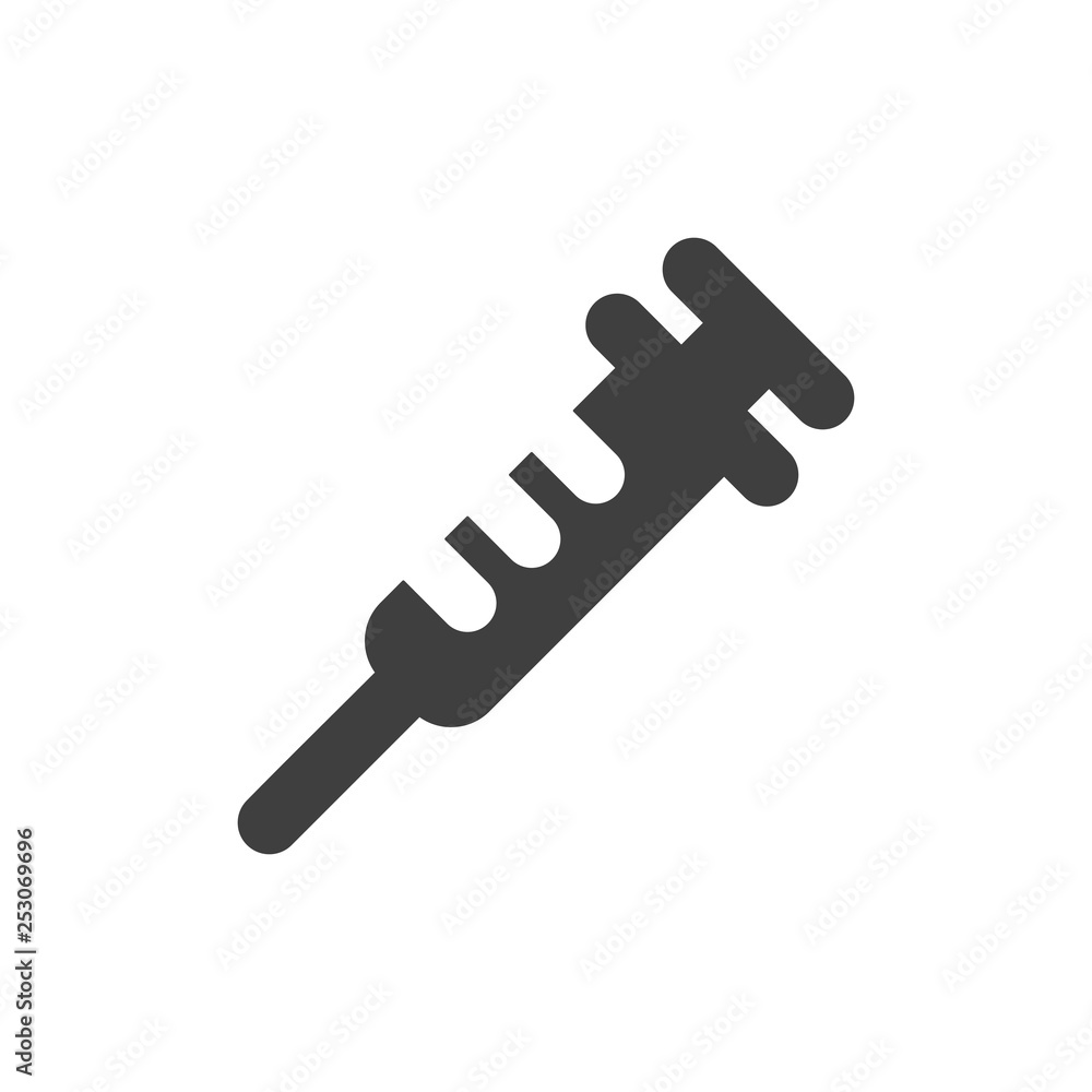 medical injection icon sign simple flat illustration