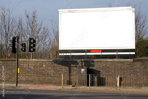 Large blank billboard photo