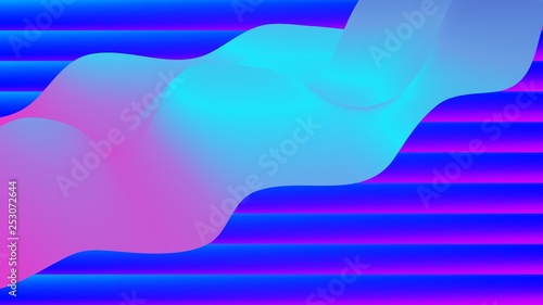 Liquid colorful shape. Modern trend background. Synthwave futurism vector illustration. Retrowave.