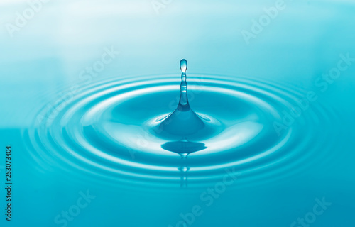 Blue water, Water drop background