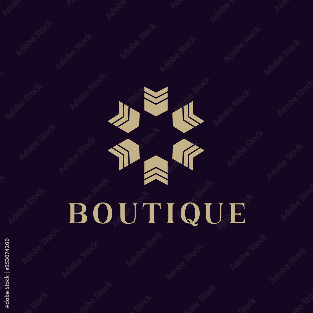 Abstract Elegant Ornament Logo Design Abstract Elegant Ornament Logo Design