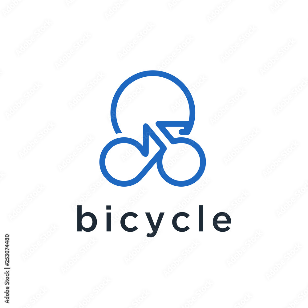 Biking, linear, stylish logo vector illustration of a high quality and modern Bicycle Biking, linear, stylish logo vector illustration of a high quality and modern Bicycle