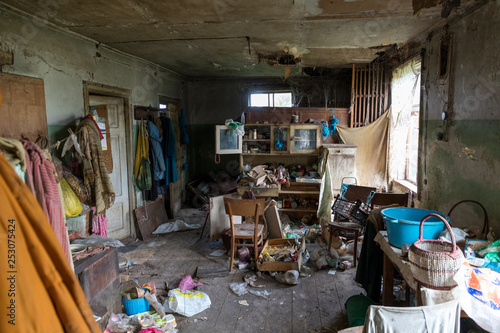 Abandoned, dirty house