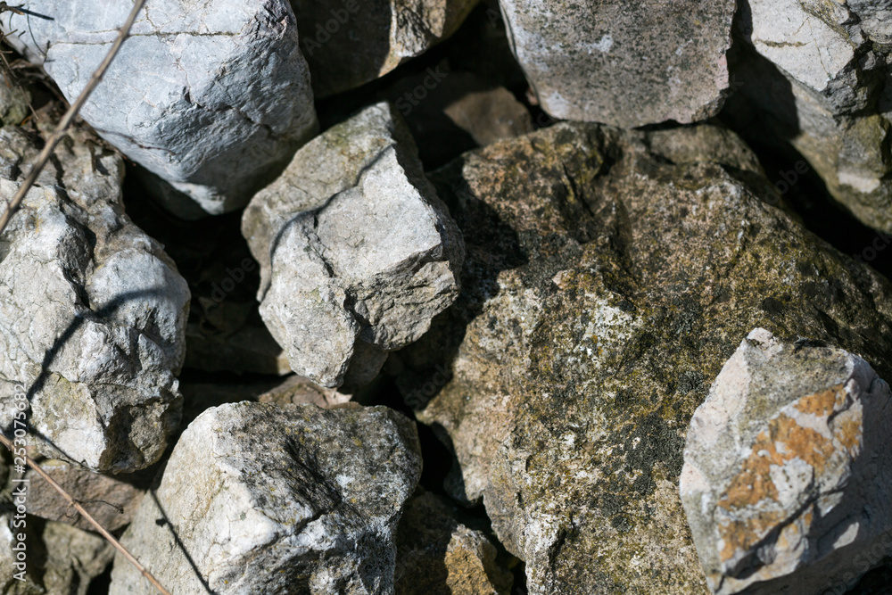 Close up of rocks.