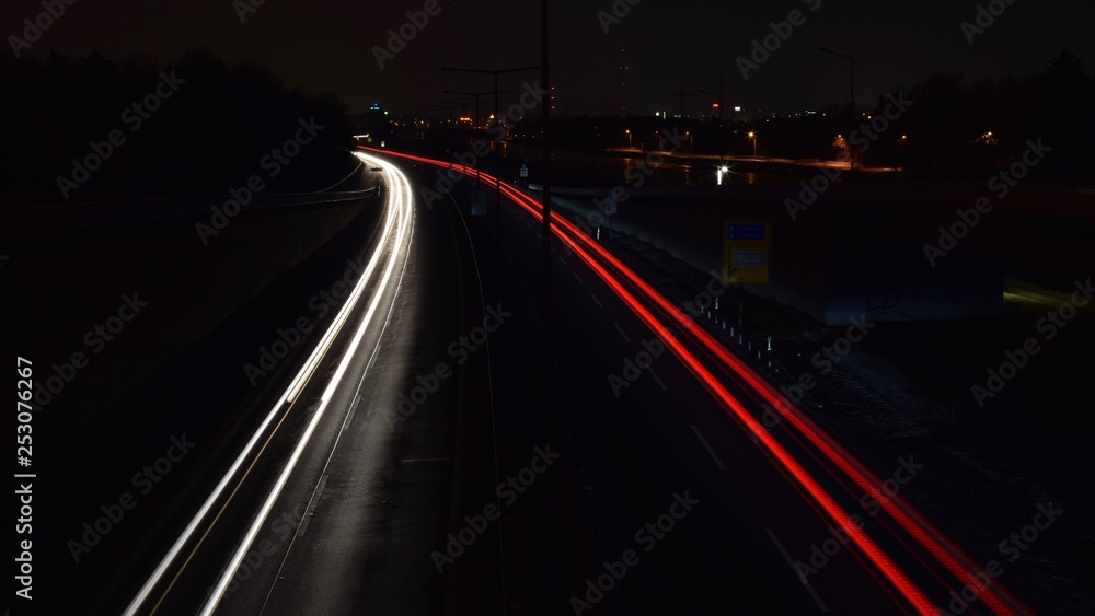 Autobahn bei Nacht Autobahn bei Nacht