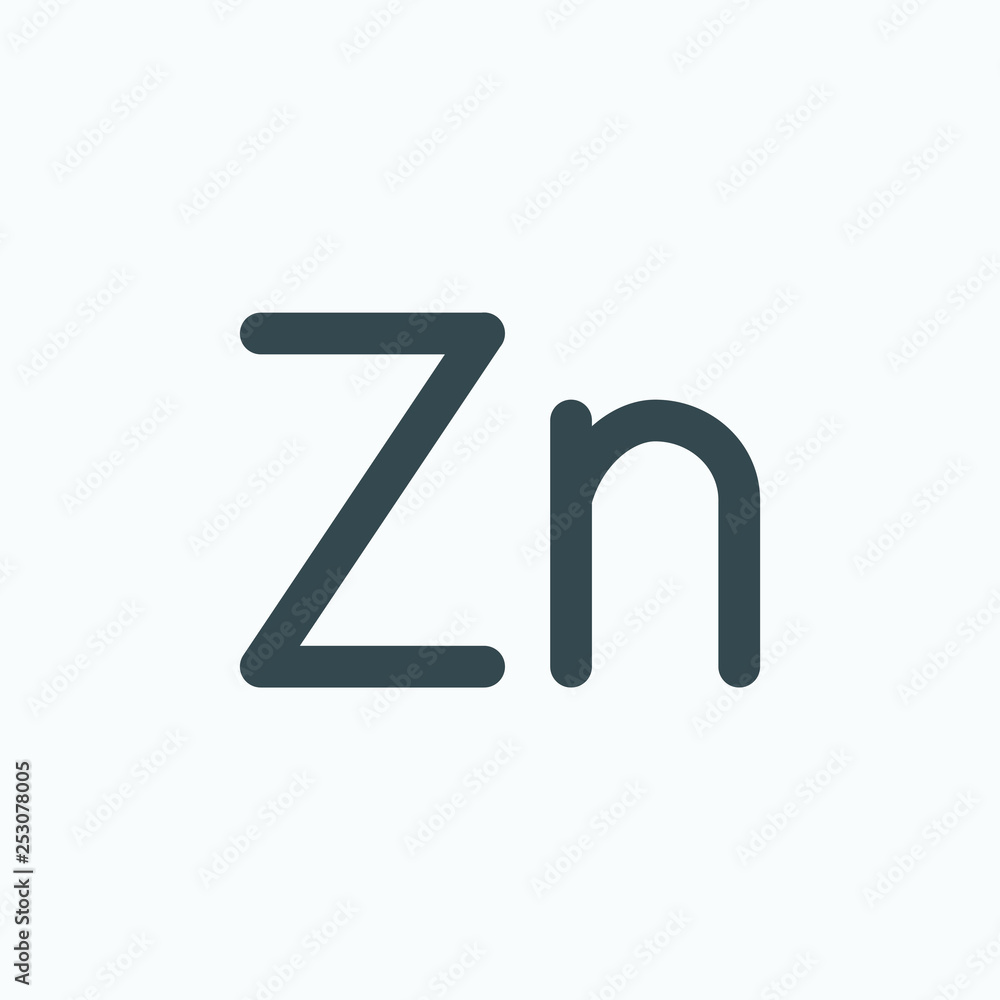 Zink icon, galvanized metal vector icon Zink icon, galvanized metal vector icon