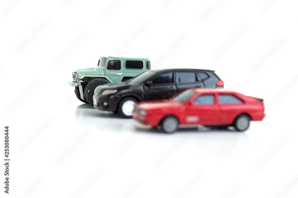 Toy car on white background, Model car Toy car on white background, Model car