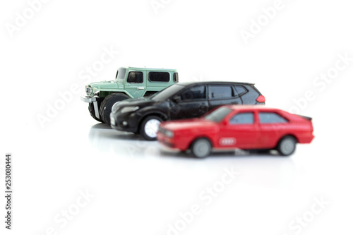 Toy car on white background, Model car