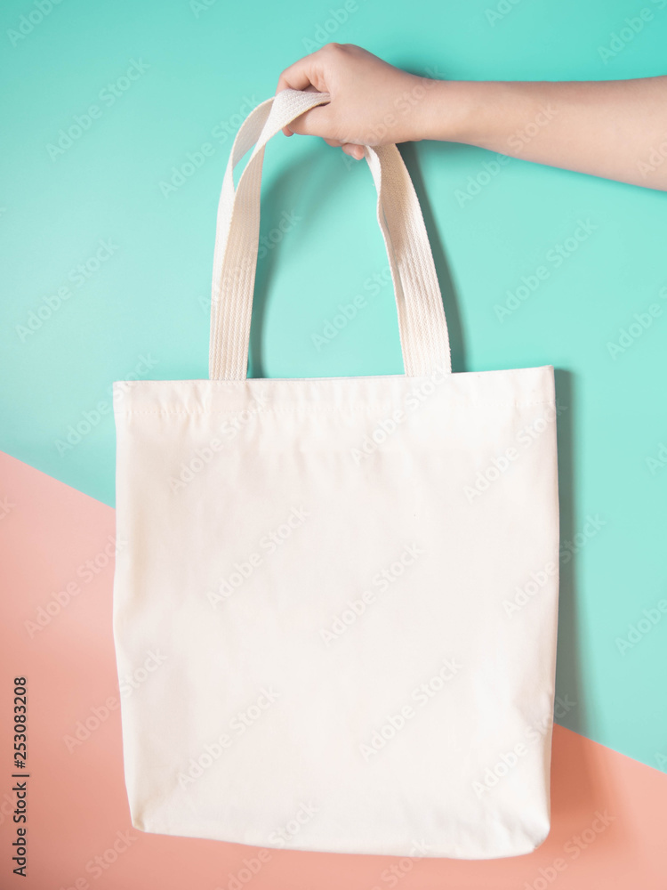 Tote Bag Mockup Spring and Garden Theme Blank Tote Bag With Rope Handles  Canvas Tote Mockup 
