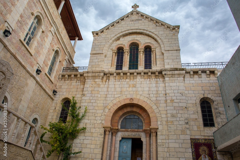 Via Dolorosa fourth station, Armenian catholic oratory, at old city of Jerusalem.