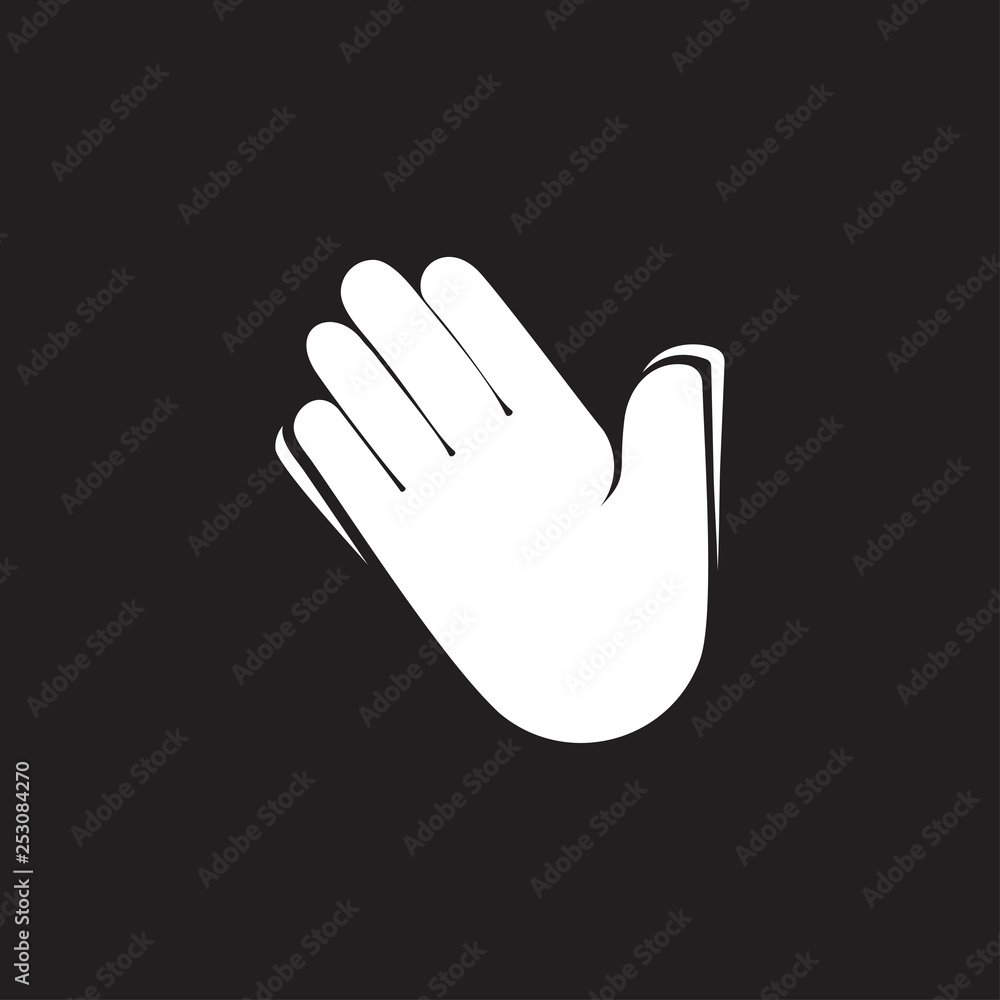 Obraz premium hi hand palm symbol decoration vector