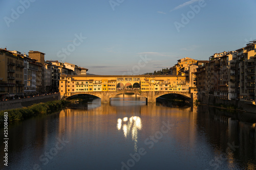 Florence with Ponte Vecchio and river Arno