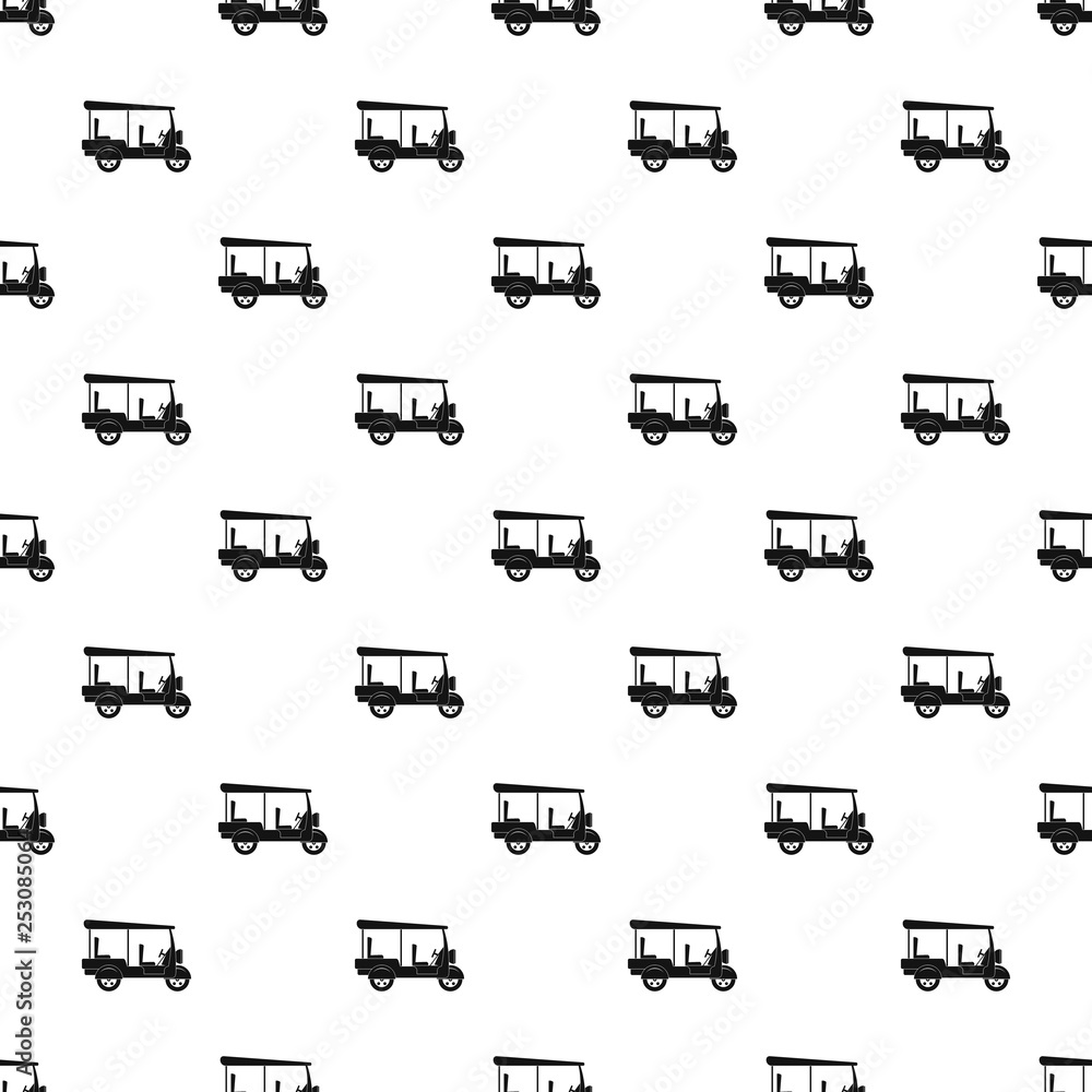 Naklejka premium Taxi rickshaw pattern seamless vector repeat geometric for any web design
