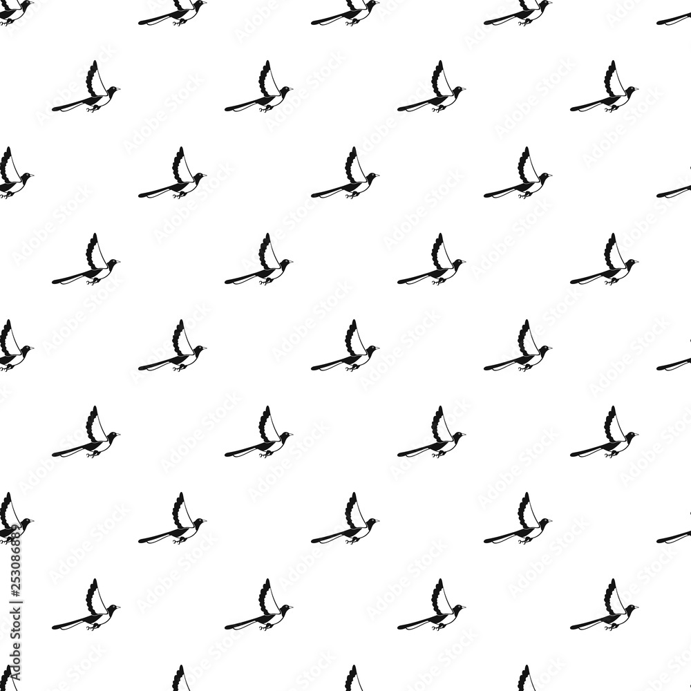 Fototapeta premium Magpie fly pattern seamless vector repeat geometric for any web design