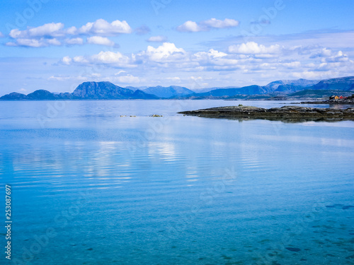 Stone fjord coast in Norway