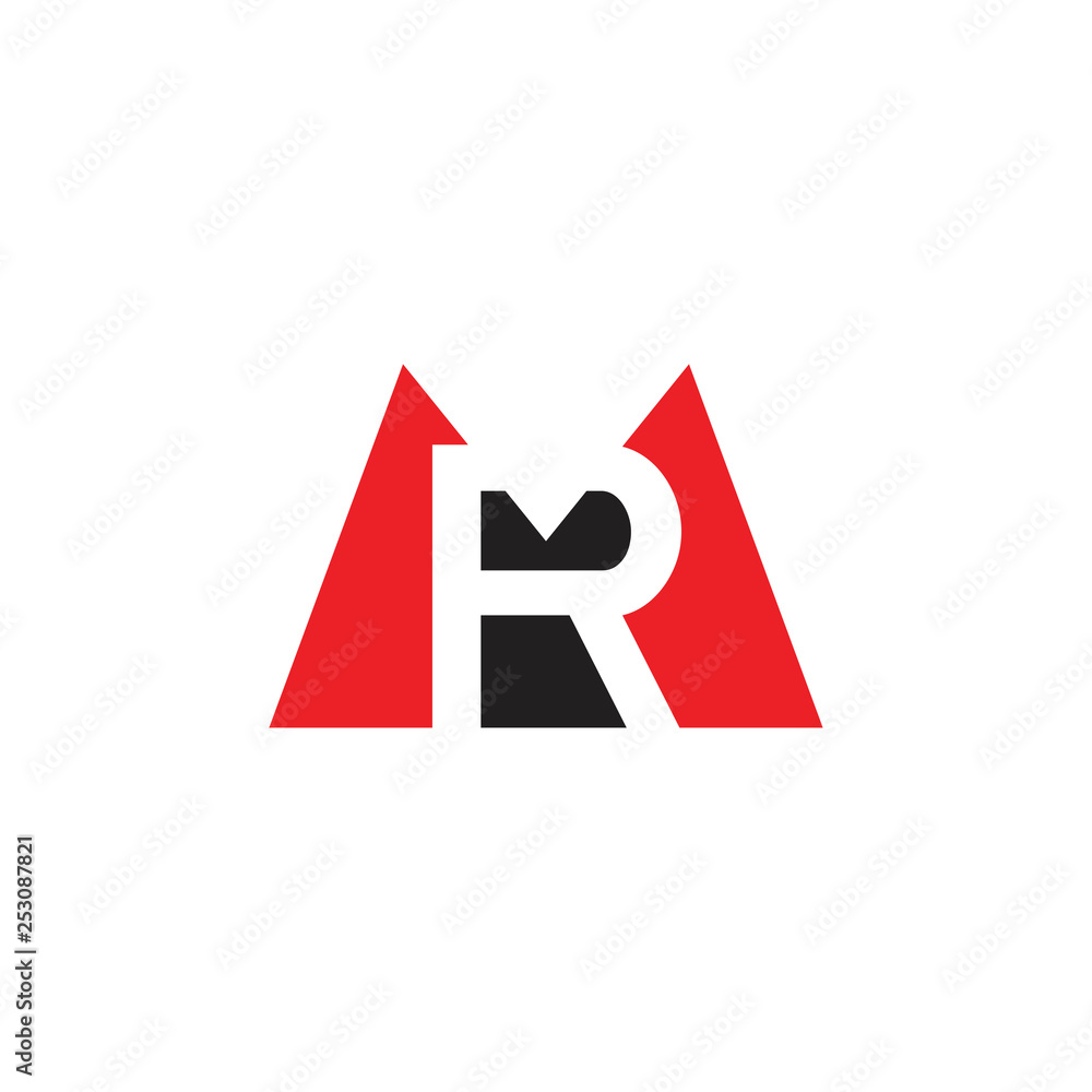 letters mr simple negative space triangle geometric logo letters mr simple negative space triangle geometric logo