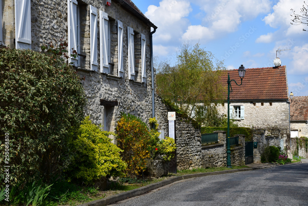 Cherence, France - april 3 2017 : picturesque village in spring