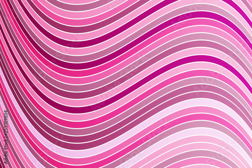 Wavy retro pattern with pink stripes