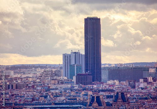 View of the Montparnasse tower and panorama of Paris  © russieseo