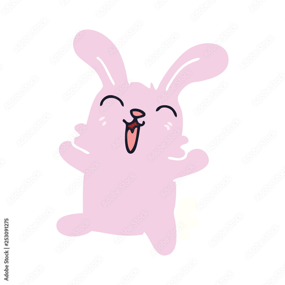 quirky hand drawn cartoon rabbit quirky hand drawn cartoon rabbit