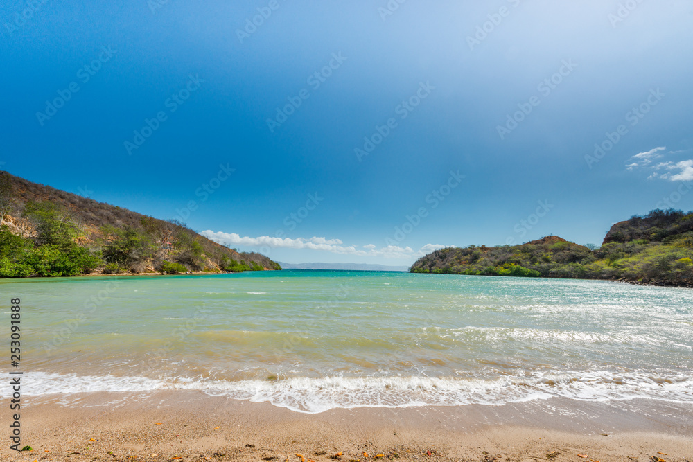 Turquoise waters on a sunny day at Golfo de Cariaco, Sucre State - Venezuela