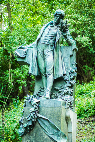 Karel Hynek Macha statue at Petrin , Prague photo