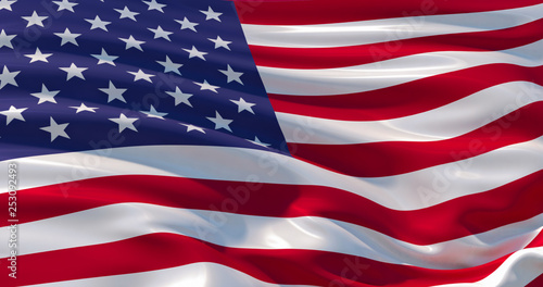 USA flag patriotic background, 3d render