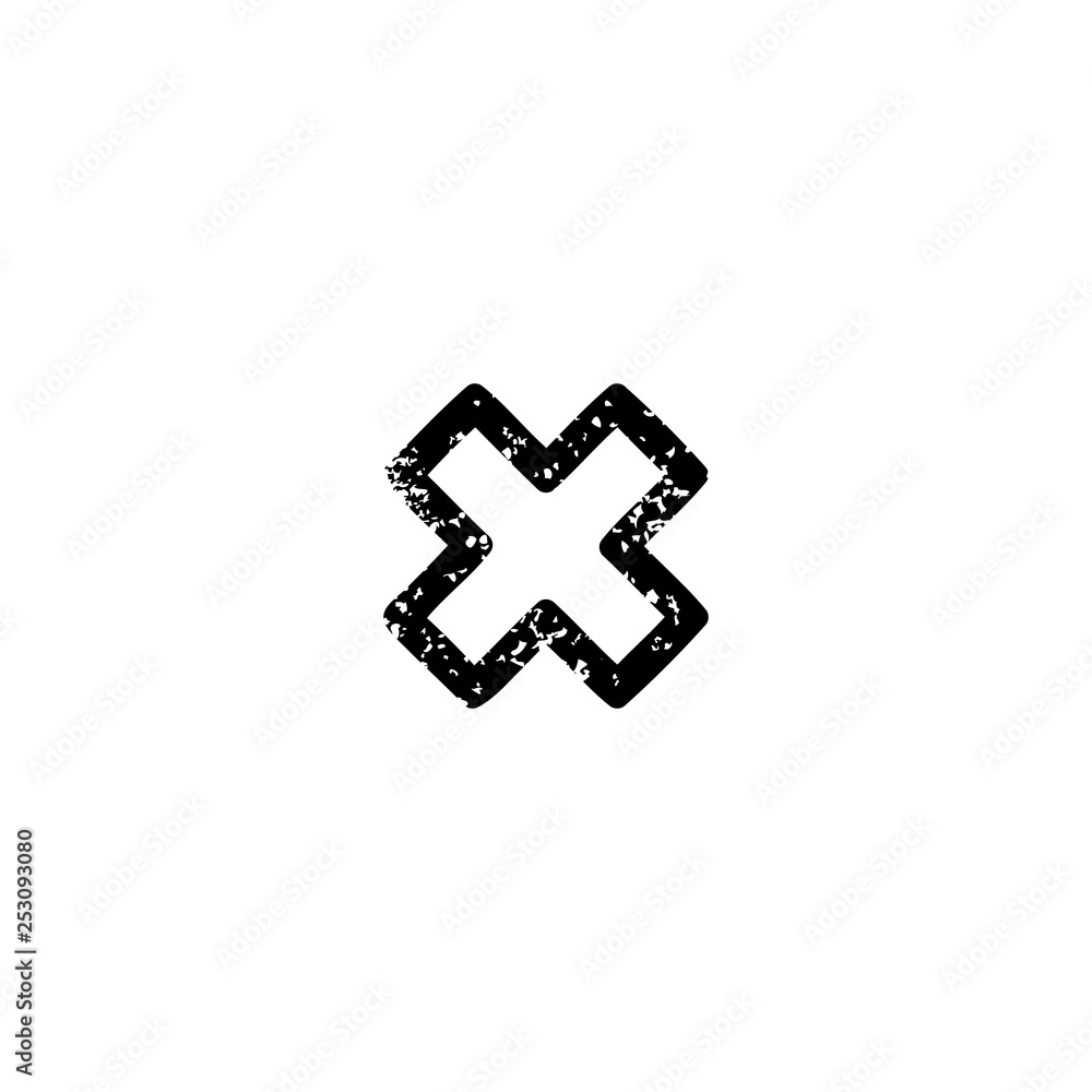 Obraz premium multiplication sign distressed icon