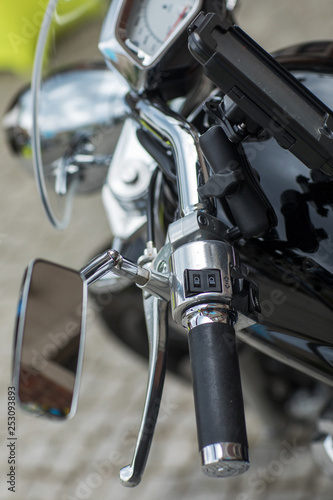 Handlebar and break lever of motorcycle