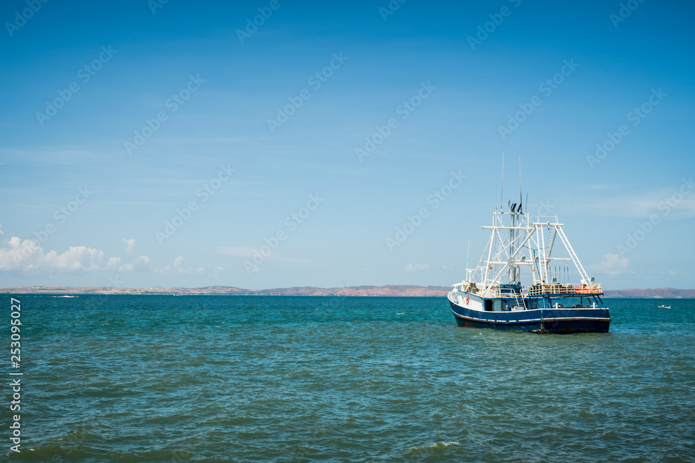 Ship sailing on the sea