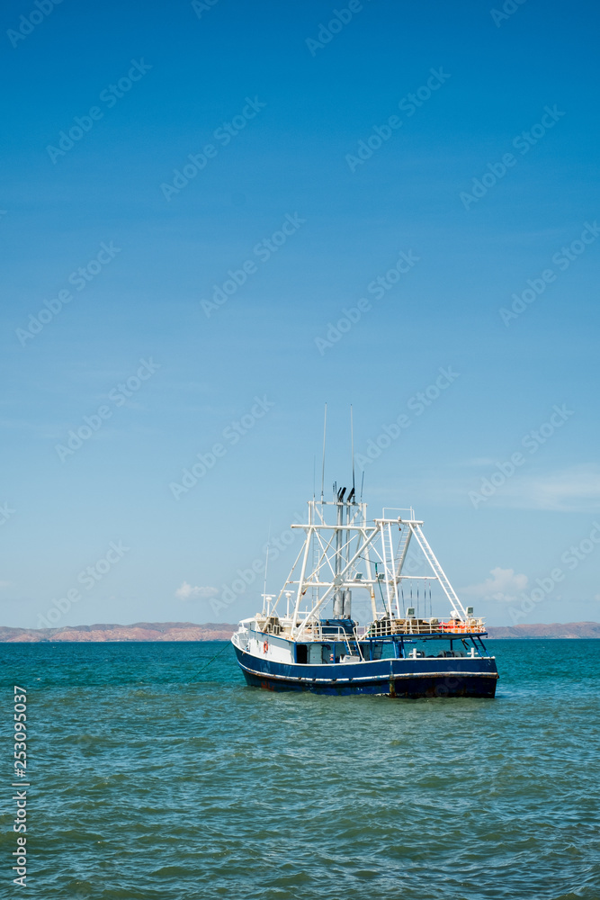 Ship sailing on the sea